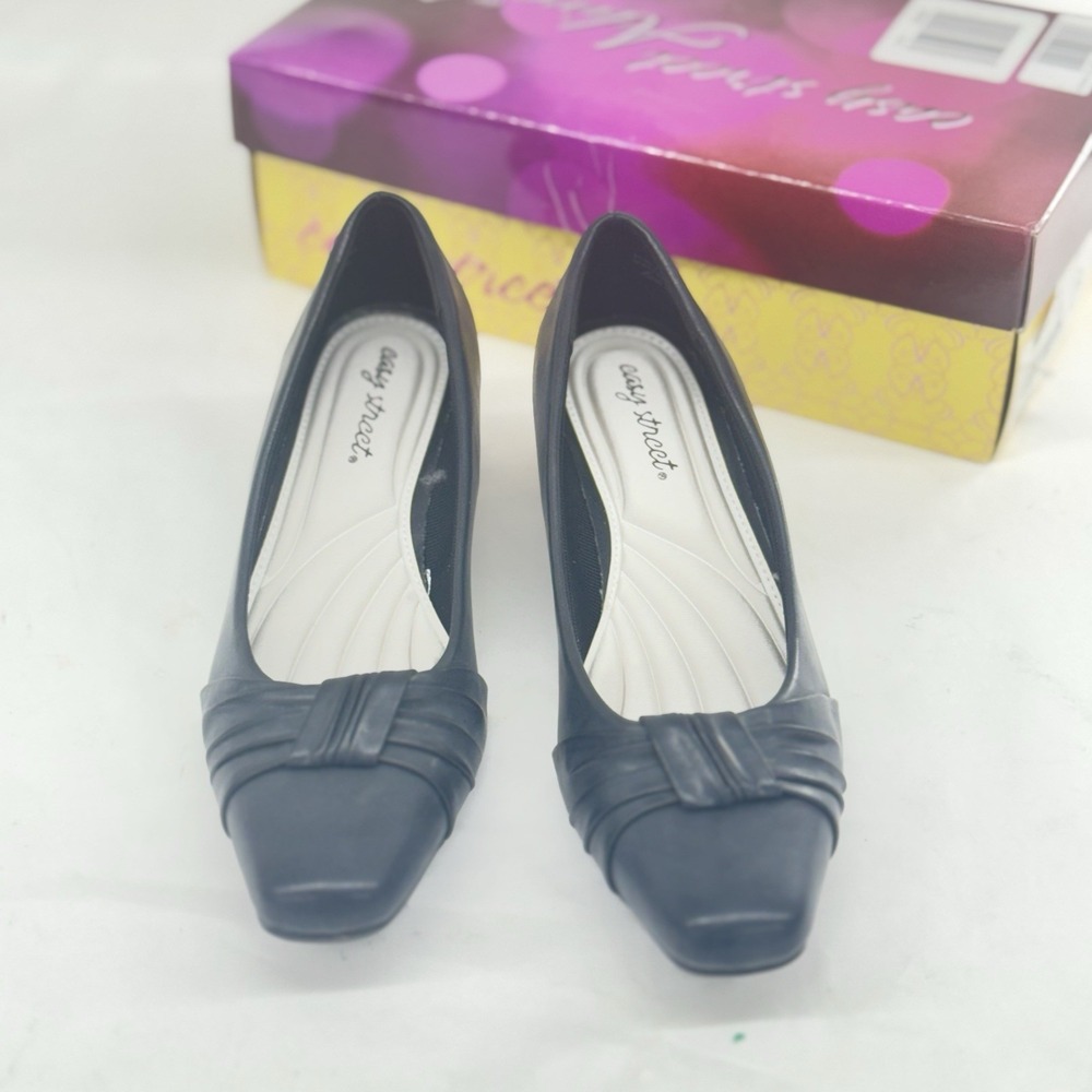 Easy Street Eloise Pumps Shoes Padded Insole Comfort Black 8W Career Dress